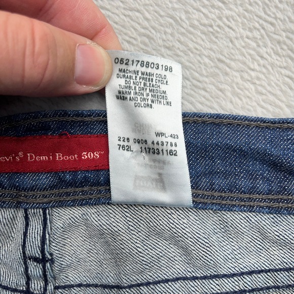 VTG Levi's Demi Boot 508 Women's Jeans Dark Wash Size 6S 28L - Picture 6 of 9